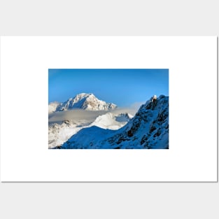 Mont Blanc from Les Arcs French Alps France Posters and Art